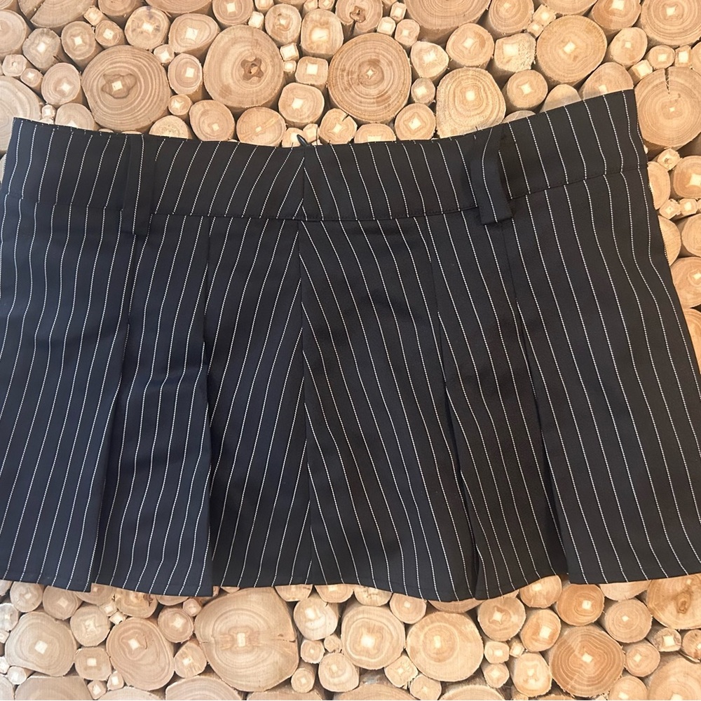 Striped Black Mini Skirt